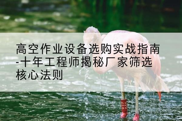 遂平剪叉式升降机厂家-高空作业设备选购实战指南-十年工程师揭秘厂家筛选核心法则