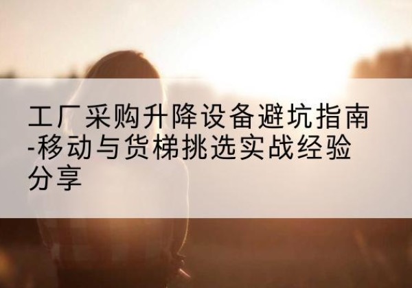 遂平移动式升降机怎么选-工厂采购升降设备避坑指南-移动与货梯挑选实战经验分享