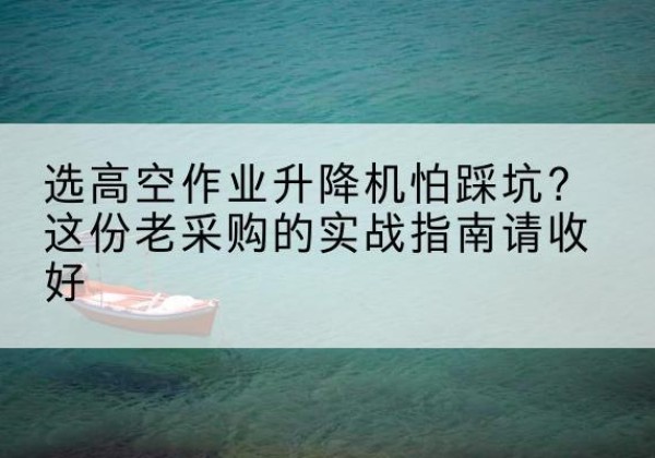 遂平高空作业升降机厂家推荐-选高空作业升降机怕踩坑？这份老采购的实战指南请收好