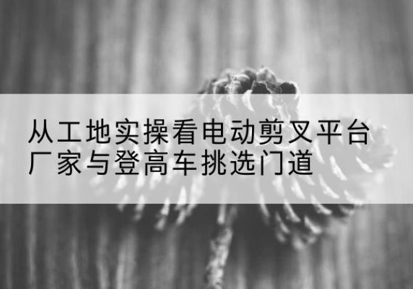 遂平电动剪叉升降平台厂家-从工地实操看电动剪叉平台厂家与登高车挑选门道